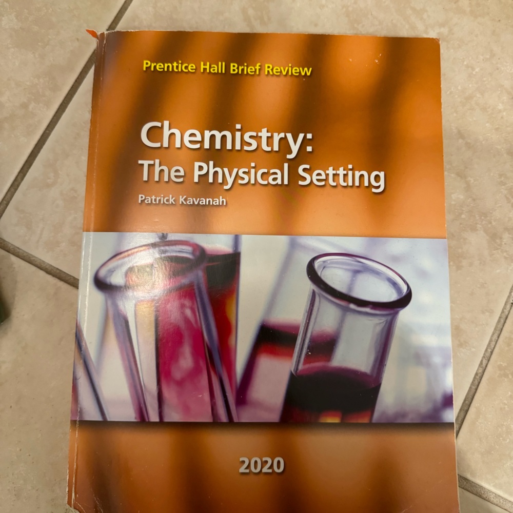Empty chemistry book